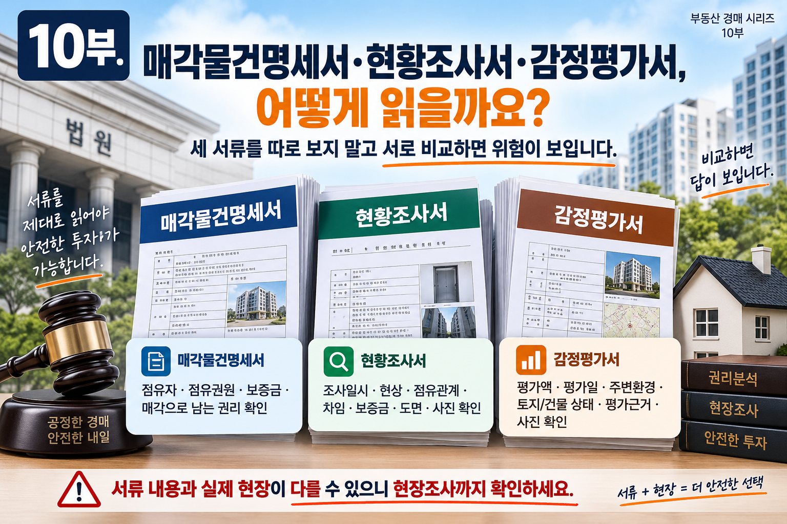 10부 매각물건명세서 보는 법 현황조사서 감정평가서 비교