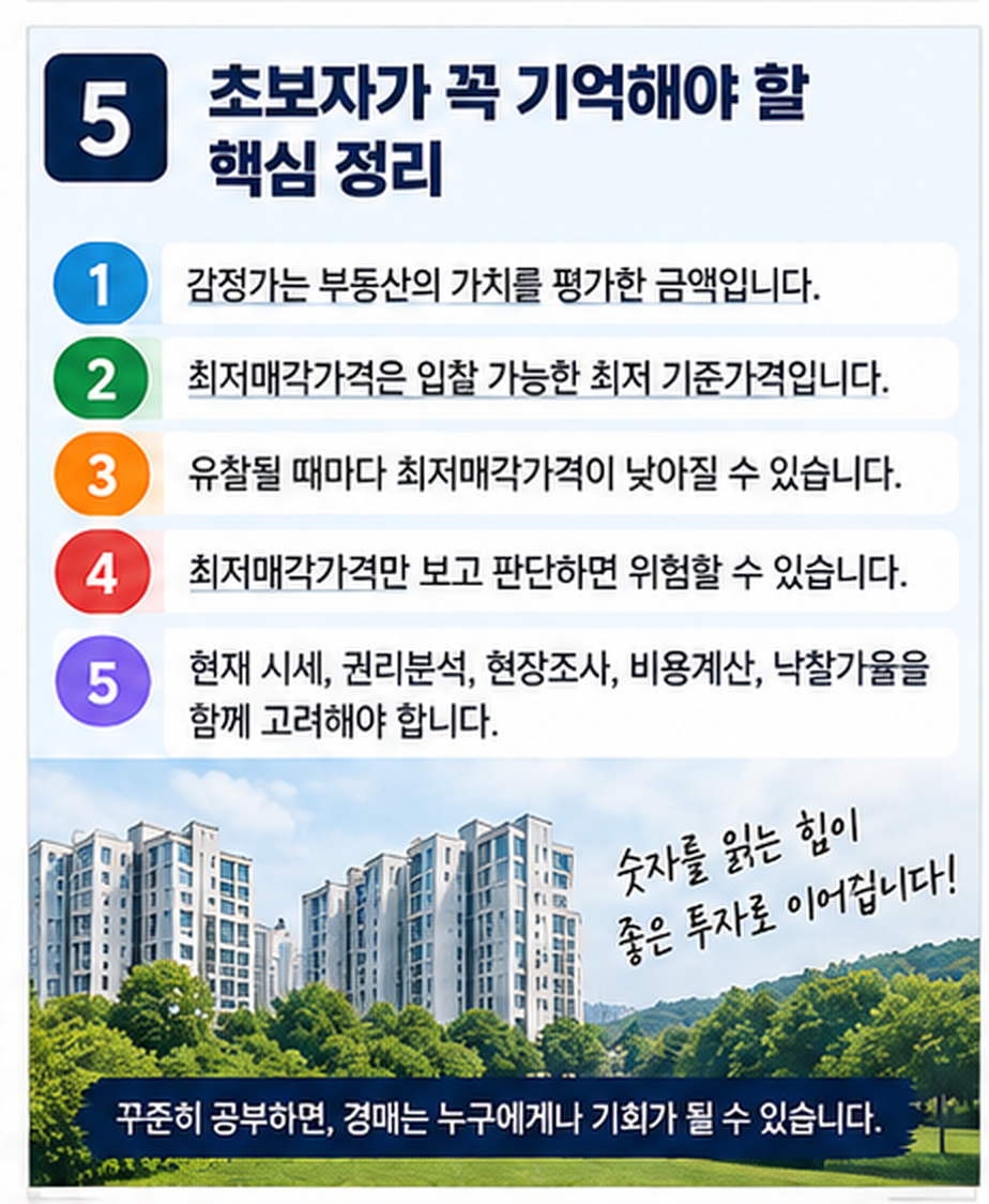 감정가 최저매각가격 유찰 초보자 핵심 정리