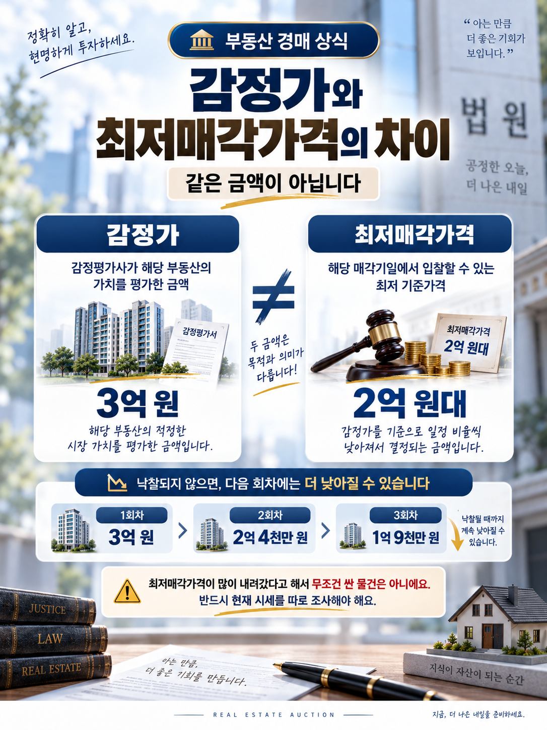 부동산 경매 감정가와 최저매각가격 차이