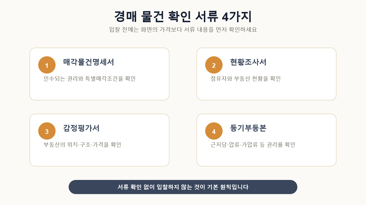 경매 입찰 전 확인해야 할 주요 서류