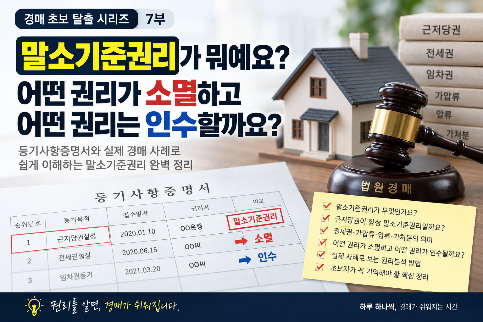 말소기준권리 소멸 인수 예외와 주의사항