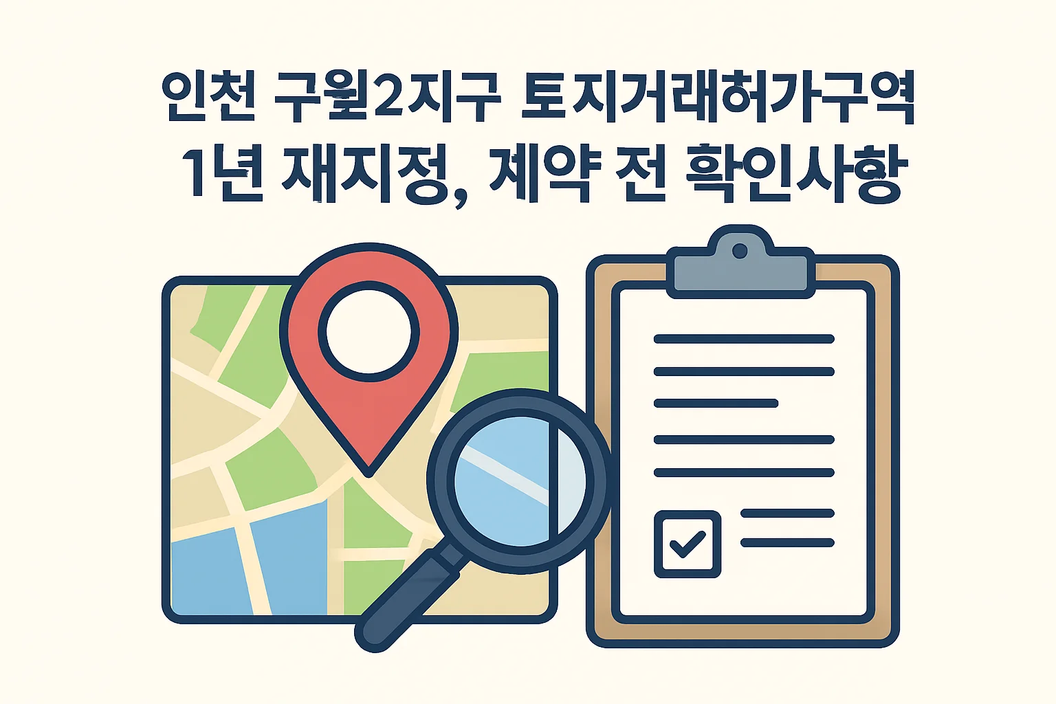 인천 구월2지구 토지거래허가구역 1년 재지정, 계약 전 확인사항 설명 이미지