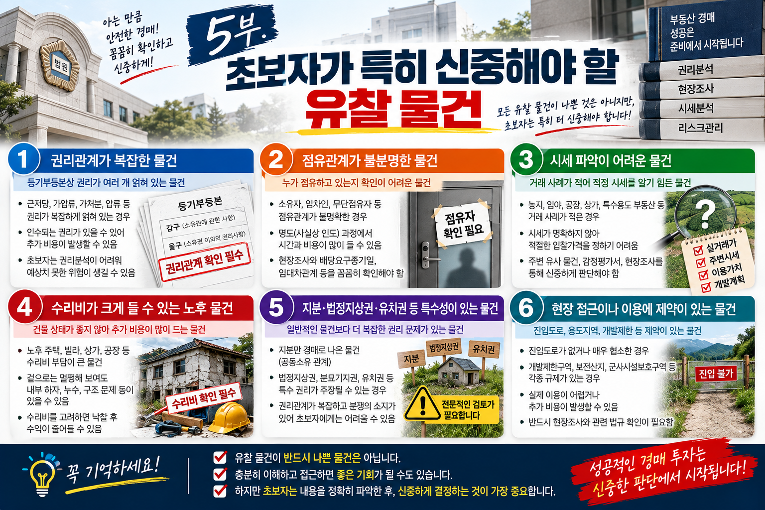 초보자가 특히 신중하게 분석해야 할 유찰 경매 물건