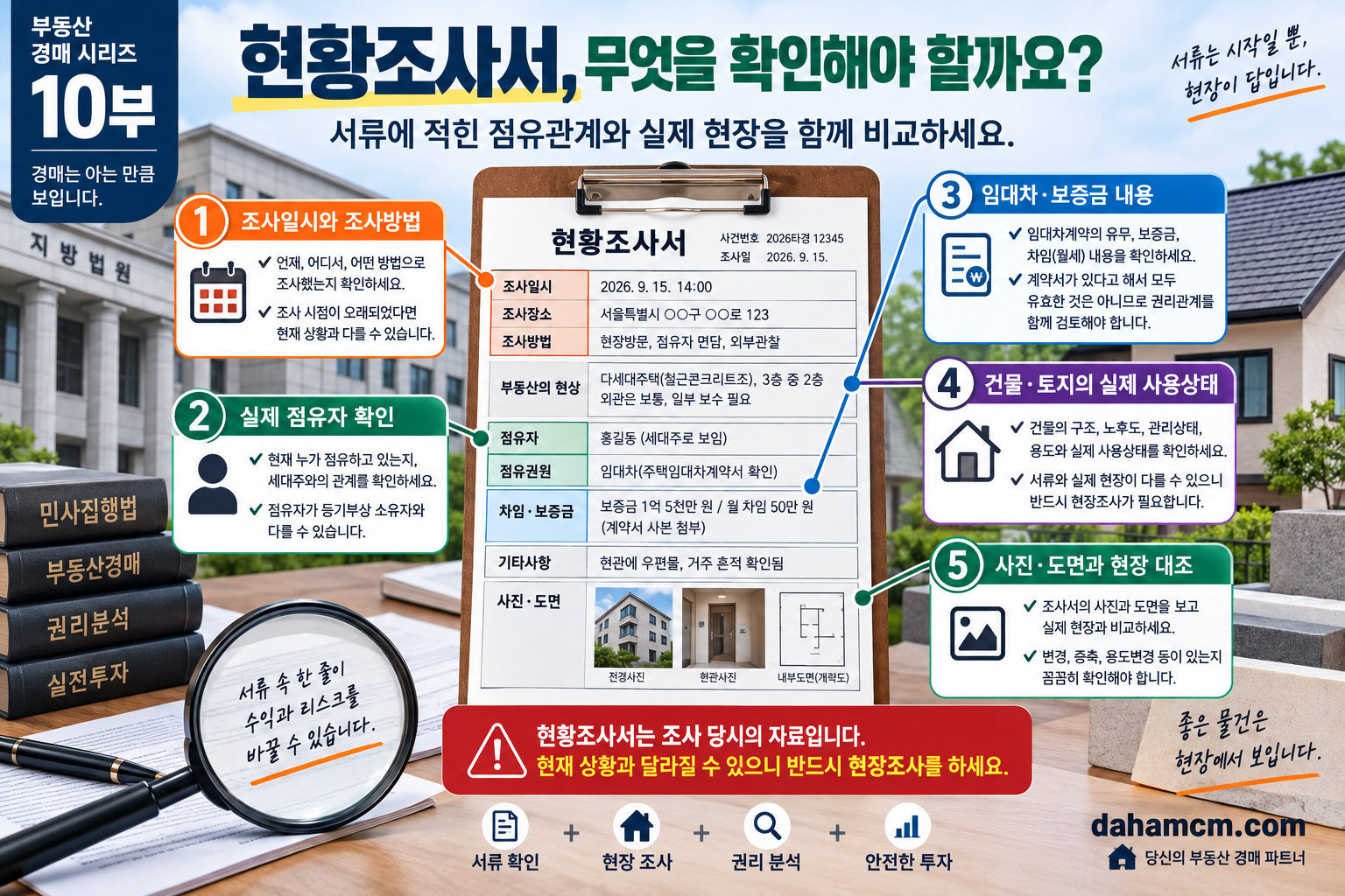 부동산 경매 현황조사서 보는 법